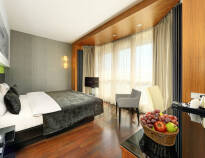 The elegant and modern rooms will make you feel at home. Upgrade for more comfort to an Executive room.