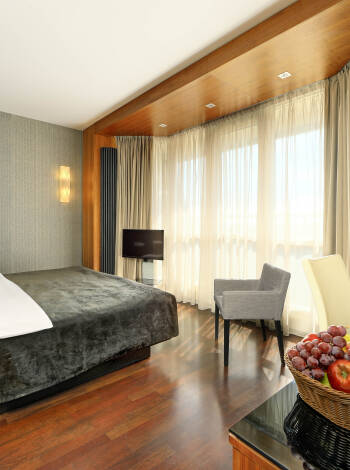 The elegant and modern rooms will make you feel at home. Upgrade for more comfort to an Executive room.