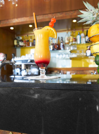 The lobby bar is a nice place to wind down after an eventful day in Prague.