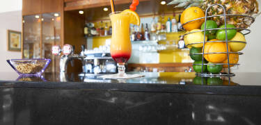 The lobby bar is a nice place to wind down after an eventful day in Prague.