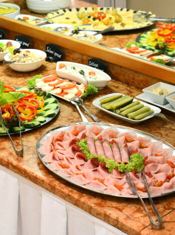 Hotel Ametyst serves a rich buffet breakfast that is included in the package.