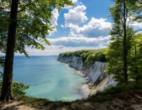 Jasmund National Park with its impressive and beautiful limestone cliffs right on the water.