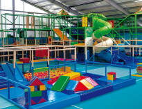 With a playground, waterslide, trampolines, there's plenty for the kids.