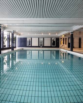 You can take a dip in the hotel's indoor swimming pool