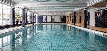 You can take a dip in the hotel's indoor swimming pool