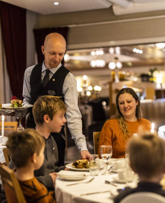 Enjoy a delightful dinner at the hotel's cozy restaurant.