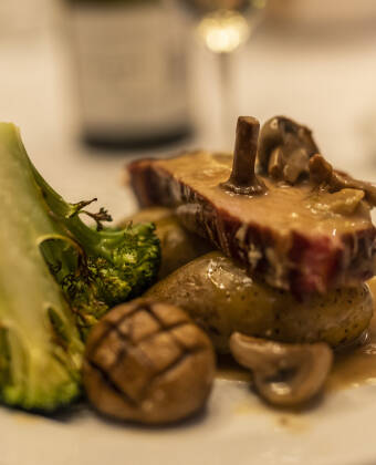 Enjoy dinner at the hotel featuring delicious dishes made from local produce.