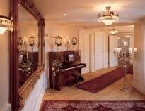 The inn is decorated in a beautiful, classic style and offers a luxurious stay in a historic setting.