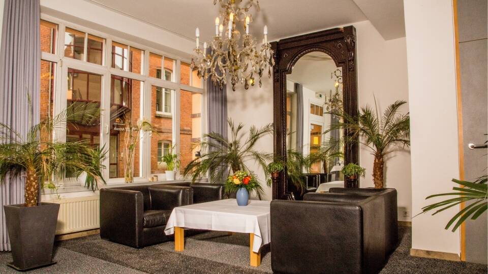 Ringhotel Altstadt Güstrow har en trevlig lobby