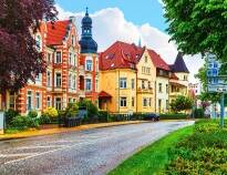 Gå en tur i den flotte gamle bydelen i Schwerin, som består av sjarmerende hus.