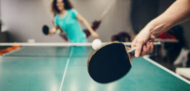 Zum Unterhaltungsangebot des Hauses gehört u.a. Tischtennis, Airhockey und Tischfussball.