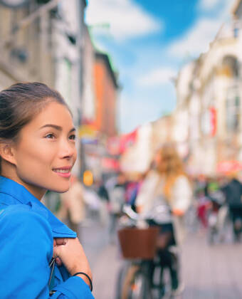 Haraldsgata gågate ligger like ved hotellet.