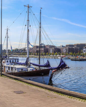 Når du bor her, har du fremragende adgang til Kiels havn – oplagt til hyggelige gåture langs kajen eller at tage på krydstogt eller bådtur.