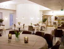Traditional Danish dishes are served in the cozy restaurant