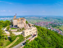 Besuchen Sie das Hambacher Schloss,  wo 1832 die deutsche Flagge als Symbol für die Freiheit und Einheit Deutschlands gehisst wurde.