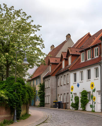 Flensborg har en charmerende bymidte med små gyder og brostensbelagte gader.