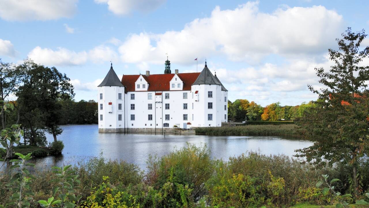 Glücksburg Castle is an impressive building situated on a small island.