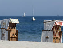 Take a trip to one of northern Germany's many lovely sandy beaches, where you can relax in traditional beach chairs.
