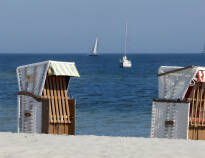 Take a trip to one of northern Germany's many lovely sandy beaches, where you can relax in traditional beach chairs.