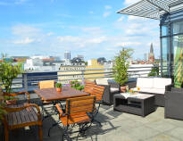 When the weather is right, it's a great idea to enjoy refreshments on the hotel's rooftop terrace