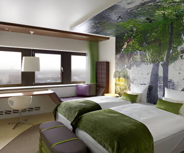 Die Zimmer bieten hohen Komfort und Bequemlichkeit sowie eine wunderschöne Aussicht auf Kopenhagen.