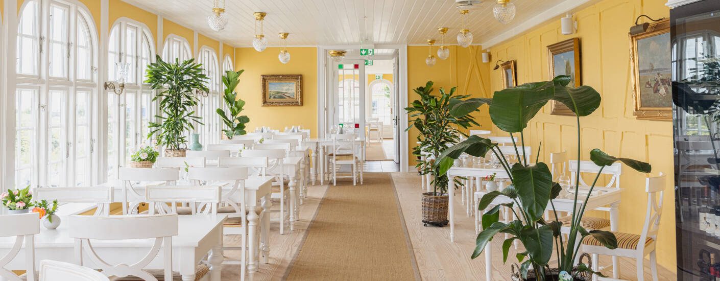 Opplev den sjarmerende atmosfæren og klassiske kystidyllen på Aarøsund Badehotel.