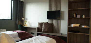 Relax in Hotell Jæren's stylish, comfortable, and modern accommodations.