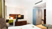 De moderne værelser tilbyder en 4-stjernet standard, som giver jer høj komfort under opholdet.