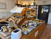 The breakfast buffet offers a good start to the day with a wide range of organic options.