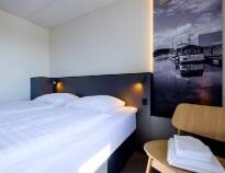 Die Zimmer befinden sich im 8.und 9. Stock im Ishøj Centret, Sie haben einen wunderschönen Blick auf die Stadt oder Køge Bugt.