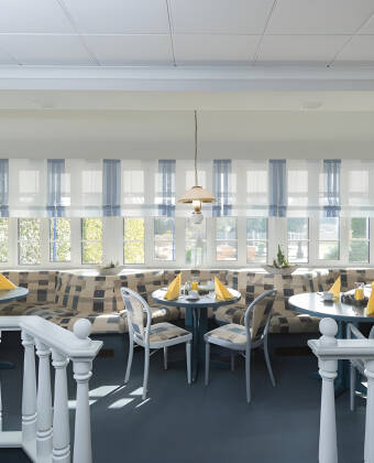 Try seasonal specialties in the cozy restaurant.