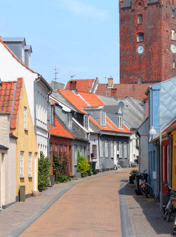 Take a walk in Nakskov's cosy streets with many interesting shops.