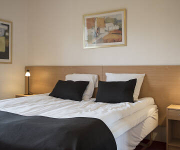 Hotellets dobbeltrom tilbyr god plass i koselig omgivelser