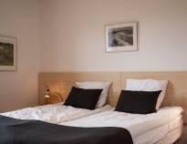 The hotel's double rooms offer plenty of space in a cosy, homely setting.