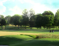 Larvik Golf is an 18-hole golf course located by the park down to the lake. Food is also served at the club.