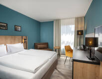 Hotellet har totalt 253 nyrenoverade rum, alla utrustade med eget badrum.