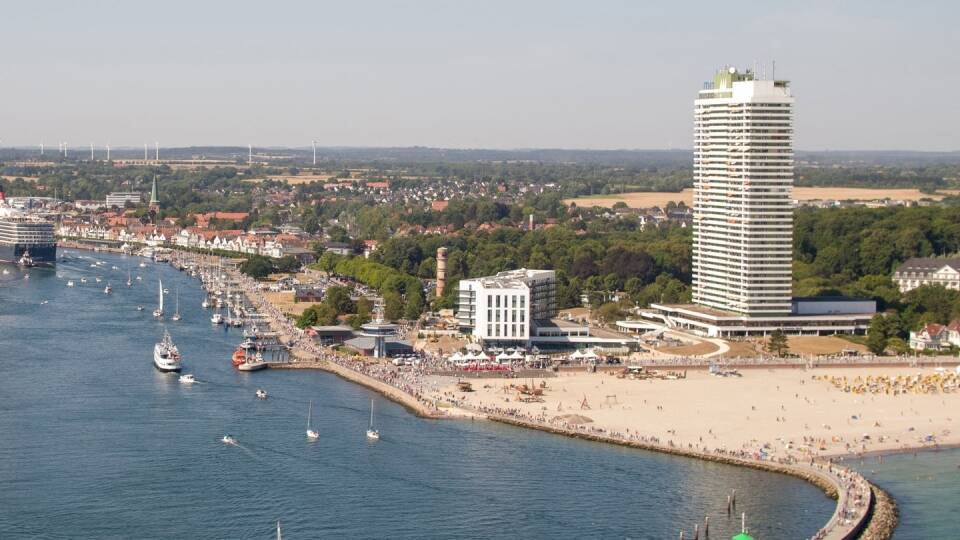 Maritim Strandhotel Travemünde har en suveren beliggenhet rett ved Østersjøkysten, kun få skritt fra stranden