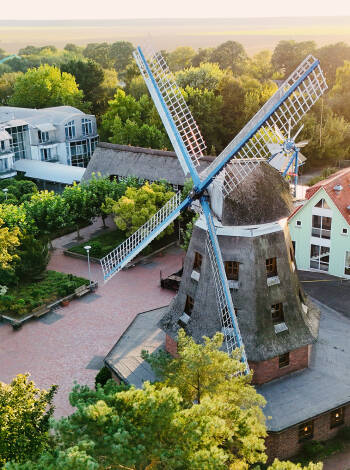 The hotel's cosy restaurant is set in the windmill.
