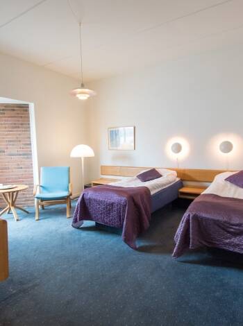 Die Hotelzimmer sind schön hell.