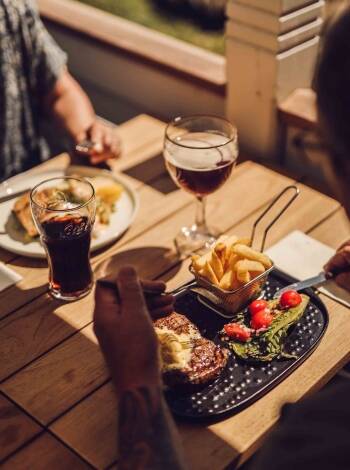 Restaurant GRO offers delicious French-inspired dishes prepared with local, sustainable ingredients.