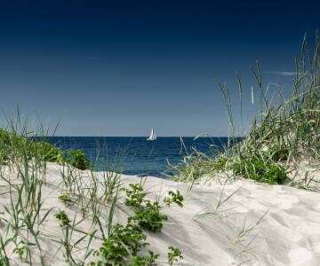 Nyd lange gåture ved de nærliggende sandstrande – smukke og forfriskende året rundt.
