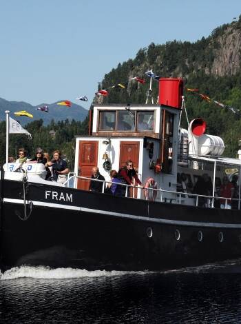 Come on a unique boat trip with the veteran ship M/S Fram. Buy your ticket at check-in and get a big discount!