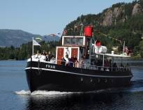 Machen Sie eine einzigartige Bootsfahrt mit dem Oldtimer-Schiff, der M/S Fram. Kaufen Sie das Ticket beim Check-in und erhalten Sie einen beachtlichen Rabatt!