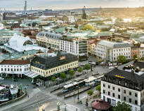 Dette moderne hotellet ligger på Heden, Göteborgs grønne lunge, med nærhet til mange av byens mest populære utfartsmål.