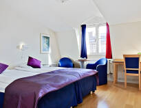 Alla hotellets rum är modernt inredda för en avkopplande vistelse i Göteborg.