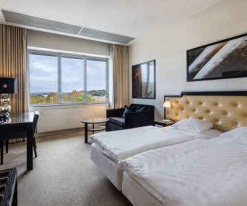 Du vil føle deg hjemme i de stilfulle og lydisolerte rommene.