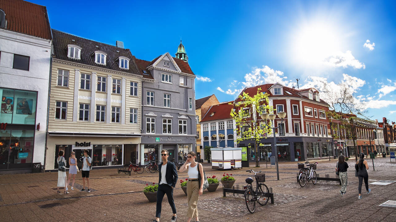 Entdecken Sie Horsens mit tollen Einkaufsmöglichkeiten, Sehenswürdigkeiten, gemütlichen Cafés und entspannten Spaziergängen.