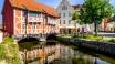 Besøg den charmerende by, Wismar, og de specielle bygninger.