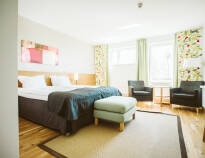 The hotel's beautiful double rooms provide a cosy and comfortable base for your stay in Ängelholm.
