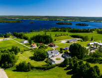 Åkerby Herrgård is surrounded by nature and overlooks Lake Fåsjön.